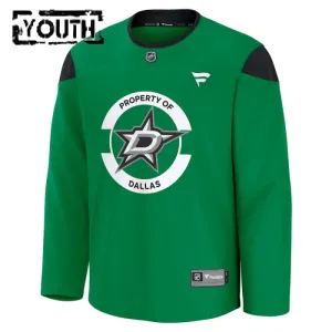 Fanatics Dallas Stars Team Personalisiert 24/25 Practice Trikot - Kinder (Grün)