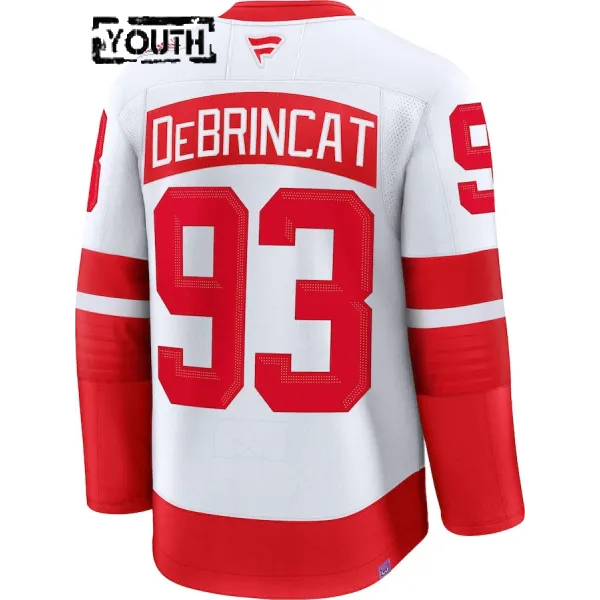 Fanatics Detroit Red Wings Alex Debrincat 24/25 Premium Stadium Series Trikot - Kinder (Weiss)