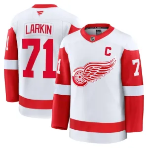 Fanatics Detroit Red Wings Dylan Larkin 24/25 Away Premium Trikot - Herren (Weiss)