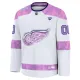 Fanatics Detroit Red Wings Hockey Fights Cancer Personalisiert 24/25 Practice Trikot - Herren (Weiss)