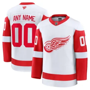 Fanatics Detroit Red Wings Personalisiert 24/25 Away Premium Trikot - Herren (Weiss)