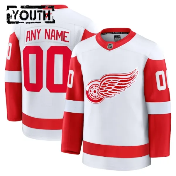 Fanatics Detroit Red Wings Personalisiert 24/25 Away Premium Trikot - Kinder (Weiss) Fanatics Detroit Red Wings Personalisiert 24/25 Away Premium Trikot - Kinder (Weiss)