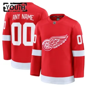Fanatics Detroit Red Wings Personalisiert 24/25 Home Premium Trikot - Kinder (Rot)