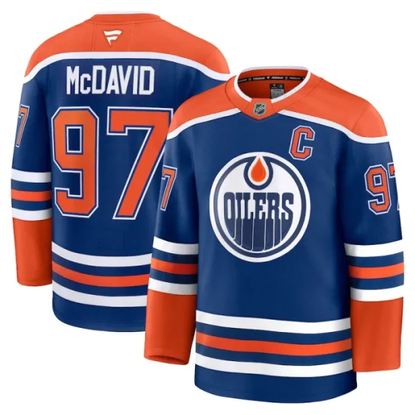 Fanatics Edmonton Oilers Connor McDavid 24/25 Home Premium Trikot - Herren (Blau) Fanatics Edmonton Oilers Connor McDavid 24/25 Home Premium Trikot - Herren (Blau)