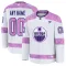 Fanatics Edmonton Oilers Hockey Fights Cancer Personalisiert 24/25 Practice Trikot - Herren (Weiss)