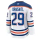 Fanatics Edmonton Oilers Leon Draisaitl 24/25 Away Premium Trikot - Herren (Weiss)