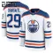 Fanatics Edmonton Oilers Leon Draisaitl 24/25 Away Premium Trikot - Kinder (Weiss)