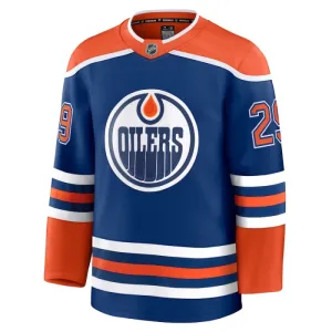 Fanatics Edmonton Oilers Leon Draisaitl 24/25 Home Premium Trikot - Herren (Blau)