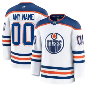 Fanatics Edmonton Oilers Personalisiert 24/25 Away Premium Trikot - Herren (Weiss)