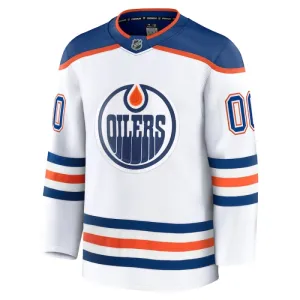 Fanatics Edmonton Oilers Personalisiert 24/25 Away Premium Trikot - Herren (Weiss)