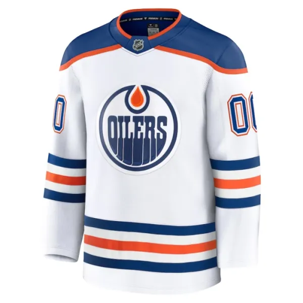 Fanatics Edmonton Oilers Personalisiert 24/25 Away Premium Trikot - Herren (Weiss)