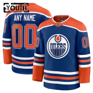 Fanatics Edmonton Oilers Personalisiert 24/25 Home Premium Trikot - Kinder (Blau)