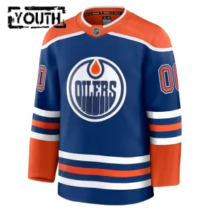 Fanatics Edmonton Oilers Personalisiert 24/25 Home Premium Trikot - Kinder (Blau)