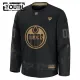 Fanatics Edmonton Oilers Personalisiert 24/25 Military Appreciation Practice Trikot - Kinder (Schwarz)