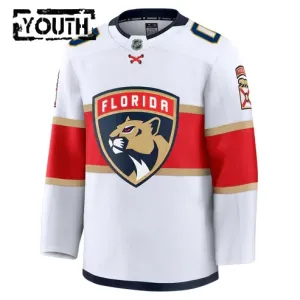 Fanatics Florida Panthers Personalisiert 24/25 Away Premium Trikot - Kinder (Weiss)