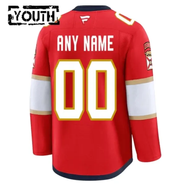 Fanatics Florida Panthers Personalisiert 24/25 Home Premium Trikot - Kinder (Rot)