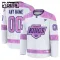 Fanatics Los Angeles Kings Hockey Fights Cancer Personalisiert 24/25 Practice Trikot - Kinder (Weiss)