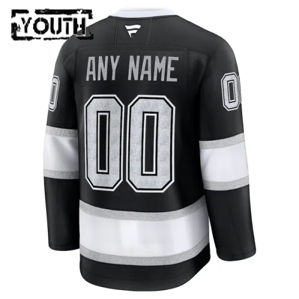 Fanatics Los Angeles Kings Personalisiert 24/25 Home Premium Trikot - Kinder (Schwarz)