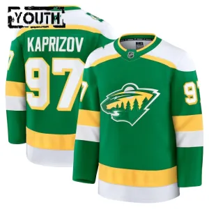 Fanatics Minnesota Wild Kirill Kaprizov 24/25 Alternate Premium Trikot - Kinder (Grün)