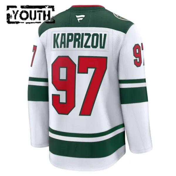 Fanatics Minnesota Wild Kirill Kaprizov 24/25 Away Premium Trikot - Kinder (Weiss)