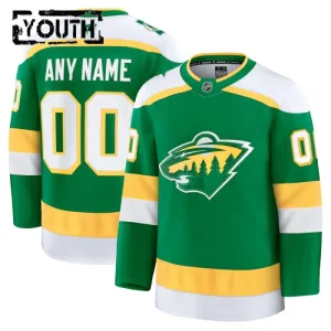 Fanatics Minnesota Wild Personalisiert 24/25 Alternate Premium Trikot - Kinder (Grün)