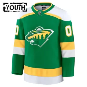 Fanatics Minnesota Wild Personalisiert 24/25 Alternate Premium Trikot - Kinder (Grün)