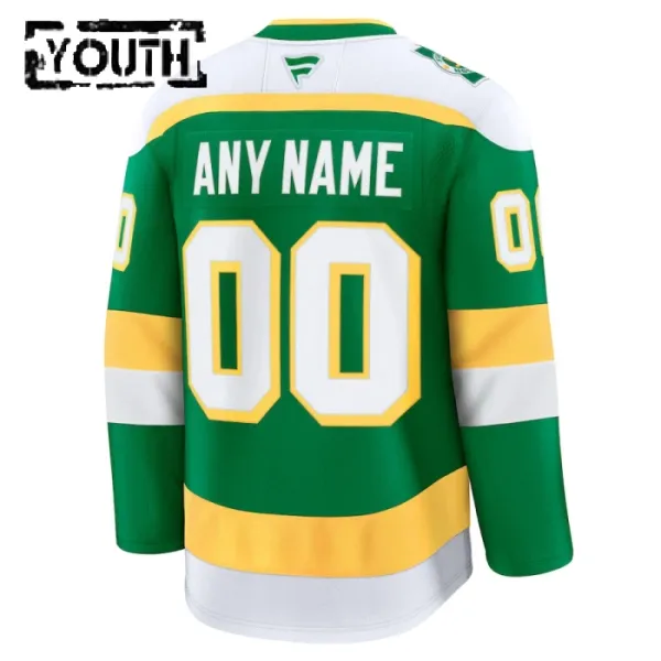 Fanatics Minnesota Wild Personalisiert 24/25 Alternate Premium Trikot - Kinder (Grün)