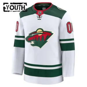 Fanatics Minnesota Wild Personalisiert 24/25 Away Premium Trikot - Kinder (Weiss)