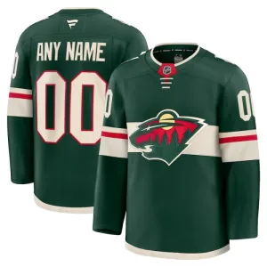 Fanatics Minnesota Wild Personalisiert 24/25 Home Premium Trikot - Herren (Grün)