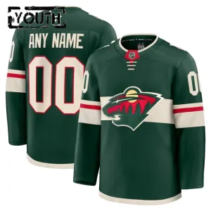 Fanatics Minnesota Wild Personalisiert 24/25 Home Premium Trikot - Kinder (Grün)