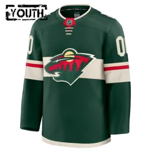Fanatics Minnesota Wild Personalisiert 24/25 Home Premium Trikot - Kinder (Grün)