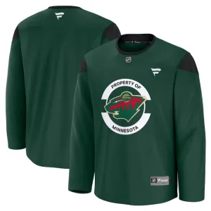 Fanatics Minnesota Wild Team Personalisiert 24/25 Practice Trikot - Herren (Grün)
