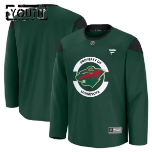 Fanatics Minnesota Wild Team Personalisiert 24/25 Practice Trikot - Kinder (Grün)