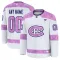 Fanatics Montreal Canadiens Hockey Fights Cancer Personalisiert 24/25 Practice Trikot - Herren (Weiss)