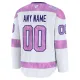 Fanatics Montreal Canadiens Hockey Fights Cancer Personalisiert 24/25 Practice Trikot - Herren (Weiss)