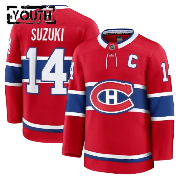 Fanatics Montreal Canadiens Nick Suzuki 24/25 Home Premium Trikot - Kinder (Rot) Fanatics Montreal Canadiens Nick Suzuki 24/25 Home Premium Trikot - Kinder (Rot)