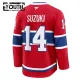 Fanatics Montreal Canadiens Nick Suzuki 24/25 Home Premium Trikot - Kinder (Rot)