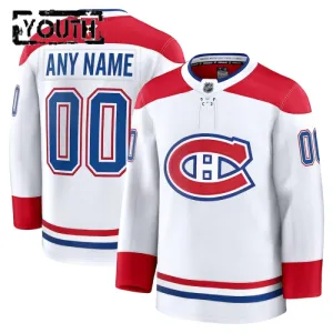 Fanatics Montreal Canadiens Personalisiert 24/25 Away Premium Trikot - Kinder (Weiss)
