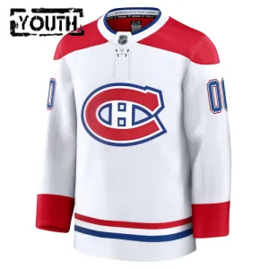 Fanatics Montreal Canadiens Personalisiert 24/25 Away Premium Trikot - Kinder (Weiss)
