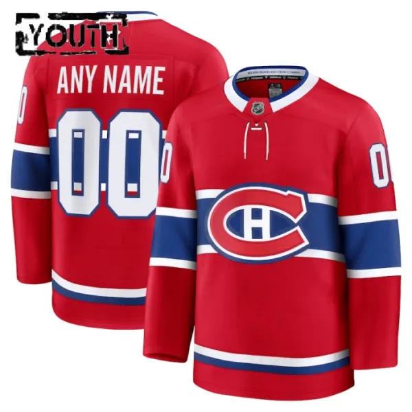 Fanatics Montreal Canadiens Personalisiert 24/25 Home Premium Trikot - Kinder (Rot) Fanatics Montreal Canadiens Personalisiert 24/25 Home Premium Trikot - Kinder (Rot)