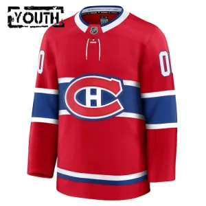 Fanatics Montreal Canadiens Personalisiert 24/25 Home Premium Trikot - Kinder (Rot)