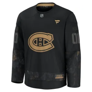 Fanatics Montreal Canadiens Personalisiert 24/25 Military Appreciation Practice Trikot - Herren (Schwarz)