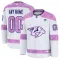 Fanatics Nashville Predators Hockey Fights Cancer Personalisiert 24/25 Practice Trikot - Herren (Weiss)
