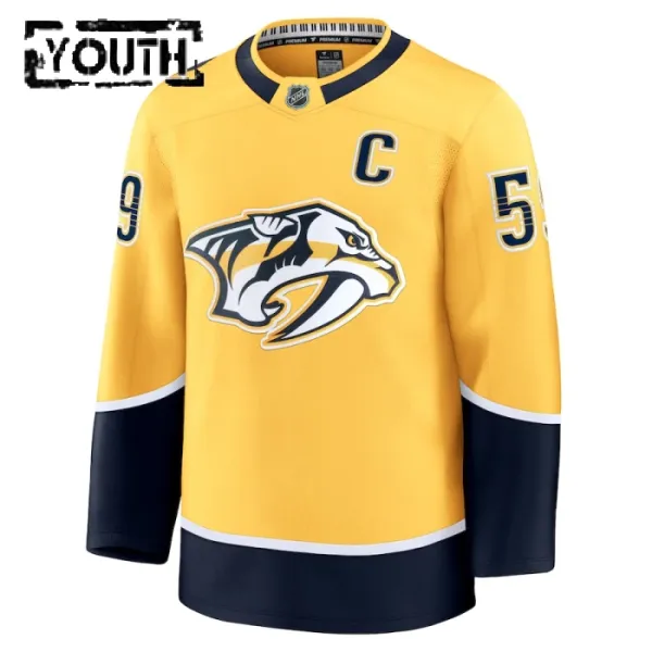Fanatics Nashville Predators Roman Josi 24/25 Home Premium Trikot - Kinder (Gelb)