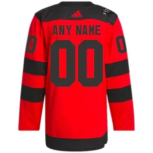 Adidas New Jersey Devils Personalisiert 2024 Premium Stadium Series Trikot - Herren (Rot)