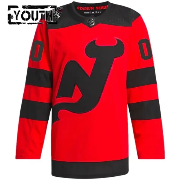 Adidas New Jersey Devils Personalisiert 2024 Premium Stadium Series Trikot - Kinder (Rot)