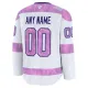 Fanatics New Jersey Devils Hockey Fights Cancer Personalisiert 24/25 Practice Trikot - Herren (Weiss)