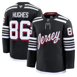 Fanatics New Jersey Devils Jack Hughes 24/25 Alternate Premium Trikot - Herren (Schwarz)