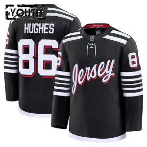 Fanatics New Jersey Devils Jack Hughes 24/25 Alternate Premium Trikot - Kinder (Schwarz)