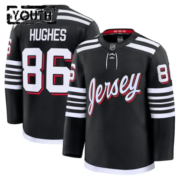 Fanatics New Jersey Devils Jack Hughes 24/25 Alternate Premium Trikot - Kinder (Schwarz) Fanatics New Jersey Devils Jack Hughes 24/25 Alternate Premium Trikot - Kinder (Schwarz)